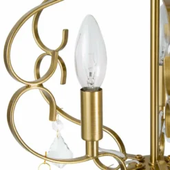 Marley 13" Wide Gold Metal And Crystal 3-Light Chandelier -Outlet The Radiantix Store marley 13 inch wide gold metal and crystal 3 light chandelier 91t32views1