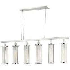 Marley 46 1/2"W Polished Nickel Kitchen Island Light Pendant