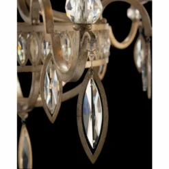 Marquise Crystal 36"W Antique Silver Leaf 6-Light Chandelier -Outlet The Radiantix Store marquise crystal 36 inchw antique silver leaf 6 light chandelier 9f442views1
