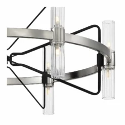 Mass Transit 30" Wide Brushed Nickel 12-Light Modern Ring Chandelier -Outlet The Radiantix Store mass transit 30 inch wide brushed nickel 12 light modern ring chandelier 92d36views1