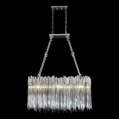 Matrix 36 1/2" Wide Rainy Night Silver 6-Light Island Light Pendant -Outlet The Radiantix Store matrix 36 and one half inch wide rainy night silver 6 light island light pendant 541e2views4