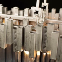 Matrix 36 1/2" Wide Rainy Night Silver 6-Light Island Light Pendant -Outlet The Radiantix Store matrix 36 and one half inch wide rainy night silver 6 light island light pendant 541e2views6