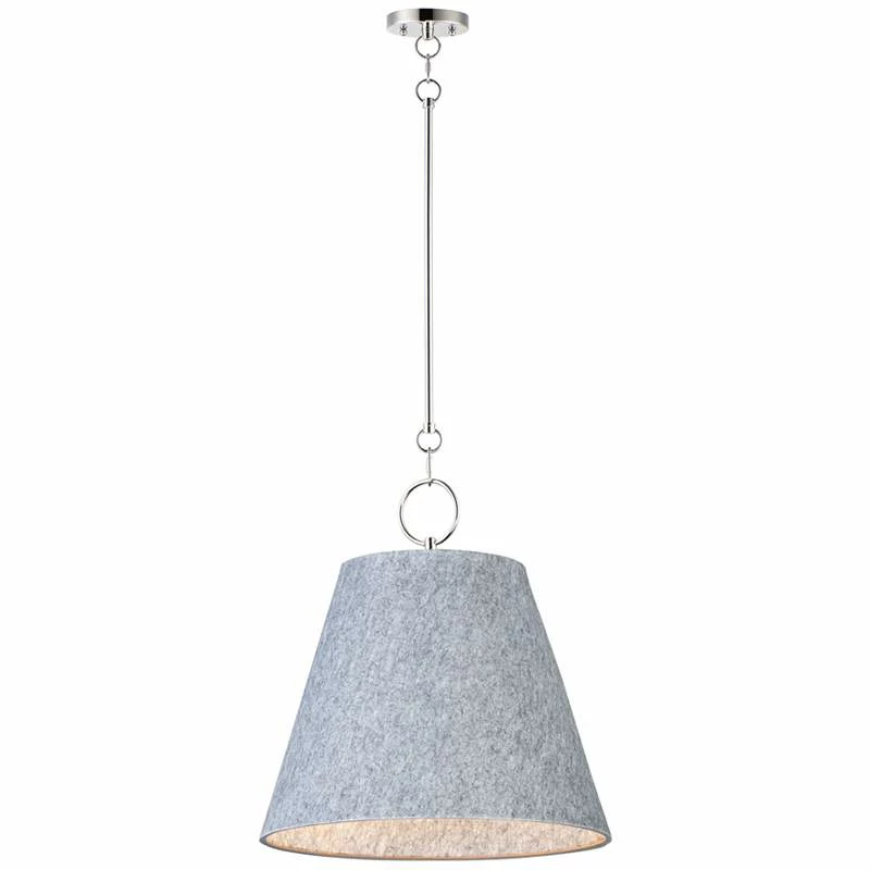 Maxim Acoustic 20" Wide Satin Nickel And Gray Pendant Light 4 Maxim Acoustic 20" Wide Satin Nickel And Gray Pendant Light - Image 2