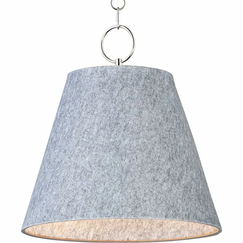 Maxim Acoustic 20" Wide Satin Nickel And Gray Pendant Light 6 Maxim Acoustic 20" Wide Satin Nickel And Gray Pendant Light - Image 4