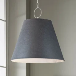 Maxim Acoustic 30"W Polished Nickel And Black Pendant Light