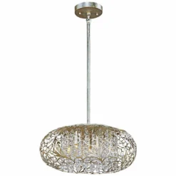 Maxim Arabesque 18" Wide Golden Silver Pendant Light -Outlet The Radiantix Store maxim arabesque 18 inch wide golden silver pendant light v3353