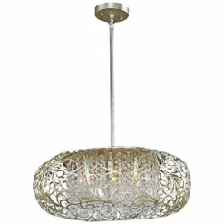 Maxim Arabesque 24" Wide Golden Silver Pendant Light -Outlet The Radiantix Store maxim arabesque 24 inch wide golden silver pendant light v3356