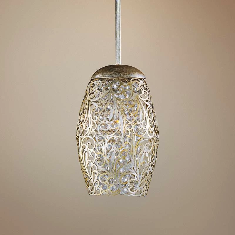 Maxim Arabesque 6 1/2" Wide Golden Silver Mini Pendant 4 Maxim Arabesque 6 1/2" Wide Golden Silver Mini Pendant - Image 2