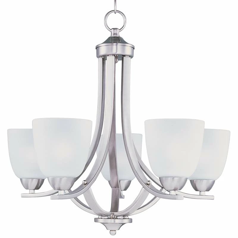 Maxim Axis 24" Wide Satin Nickel Chandelier 4 Maxim Axis 24" Wide Satin Nickel Chandelier - Image 2
