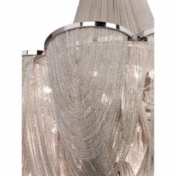 Maxim Chantilly 22" Wide Nickel Jewelry Chain Chandelier -Outlet The Radiantix Store maxim chantilly 22 inch wide nickel jewelry chain chandelier w3845views2