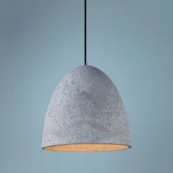 Maxim Crete 12" Wide LED Large Concrete Dome Mini Pendant