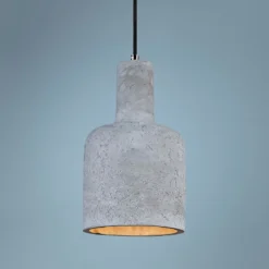Maxim Crete 7 1/2"W LED Large Concrete Tier Mini Pendant