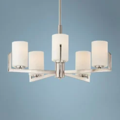 Maxim Dart 26" Wide Satin Nickel 5-Light Chandelier