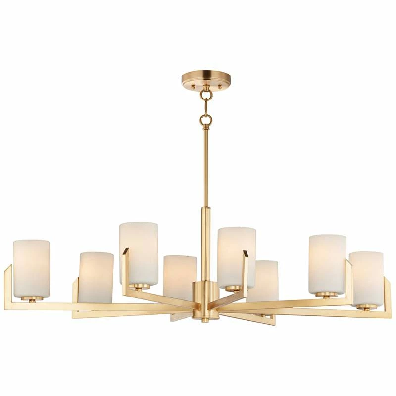 Maxim Dart 44" Wide Satin Brass 8-Light Modern Chandelier 4 Maxim Dart 44" Wide Satin Brass 8-Light Modern Chandelier - Image 2