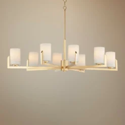 Maxim Dart 44" Wide Satin Brass 8-Light Modern Chandelier