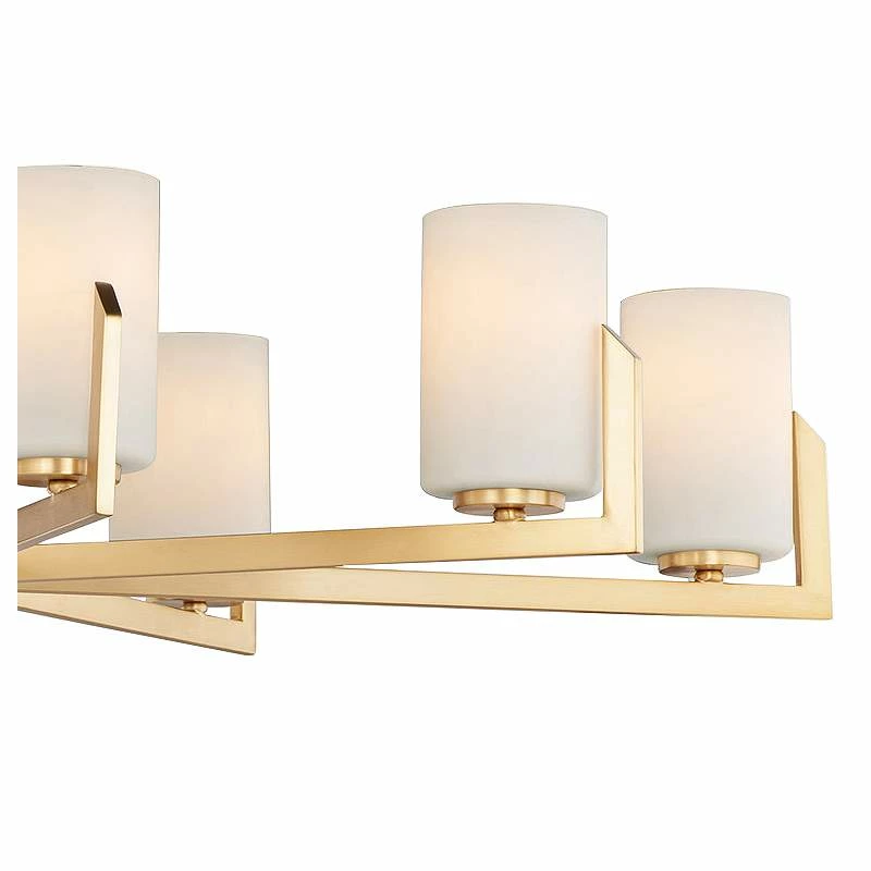 Maxim Dart 44" Wide Satin Brass 8-Light Modern Chandelier 5 Maxim Dart 44" Wide Satin Brass 8-Light Modern Chandelier - Image 3