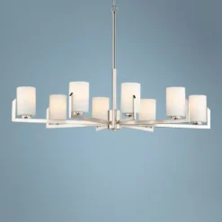 Maxim Dart 44" Wide Satin Nickel 8-Light Chandelier