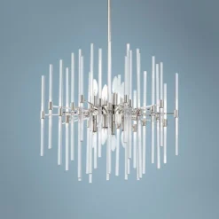 Maxim Divine 23" Wide Polished Nickel 8-Light Modern Pendant Light