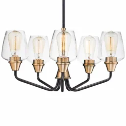 Maxim Goblet 23" Wide Bronze And Brass 5-Light Chandelier -Outlet The Radiantix Store maxim goblet 23 inch wide bronze and brass 5 light chandelier 59j97views1
