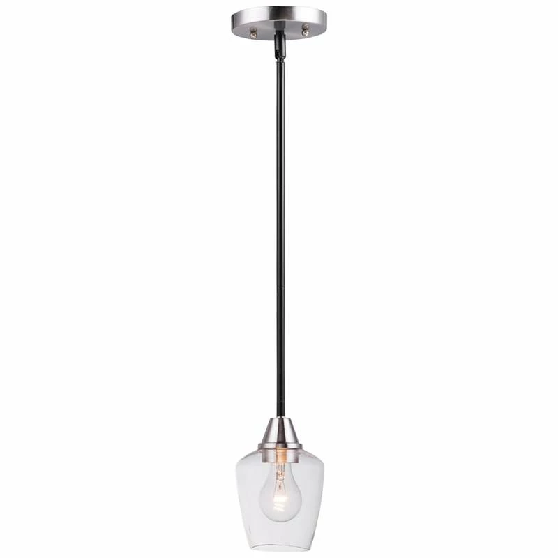 Maxim Goblet 4 3/4" Wide Black And Satin Nickel Mini Pendant 4 Maxim Goblet 4 3/4" Wide Black And Satin Nickel Mini Pendant - Image 2