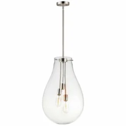 Maxim Gourd 15 3/4" Wide Satin Nickel 3-Light Pendant Light -Outlet The Radiantix Store maxim gourd 15 and three quarter inch wide satin nickel 3 light pendant light 88a04