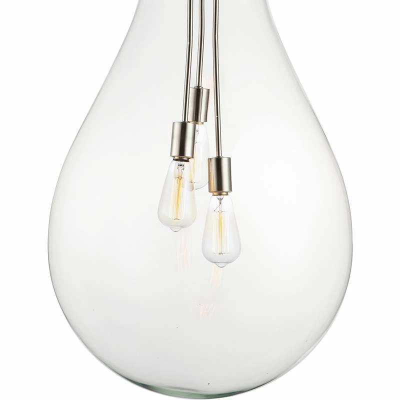 Maxim Gourd 19 3/4" Wide Satin Nickel 3-Light Pendant Light 5 Maxim Gourd 19 3/4" Wide Satin Nickel 3-Light Pendant Light - Image 3