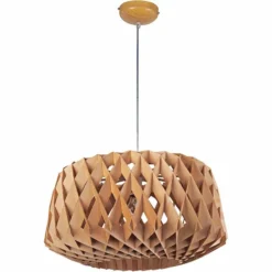 Maxim Horgen 23 1/2" 1-Light Uddo Finish Wood Shade Modern Pendant -Outlet The Radiantix Store maxim horgen 23 and one half inch 1 light uddo finish wood shade modern pendant 8n199
