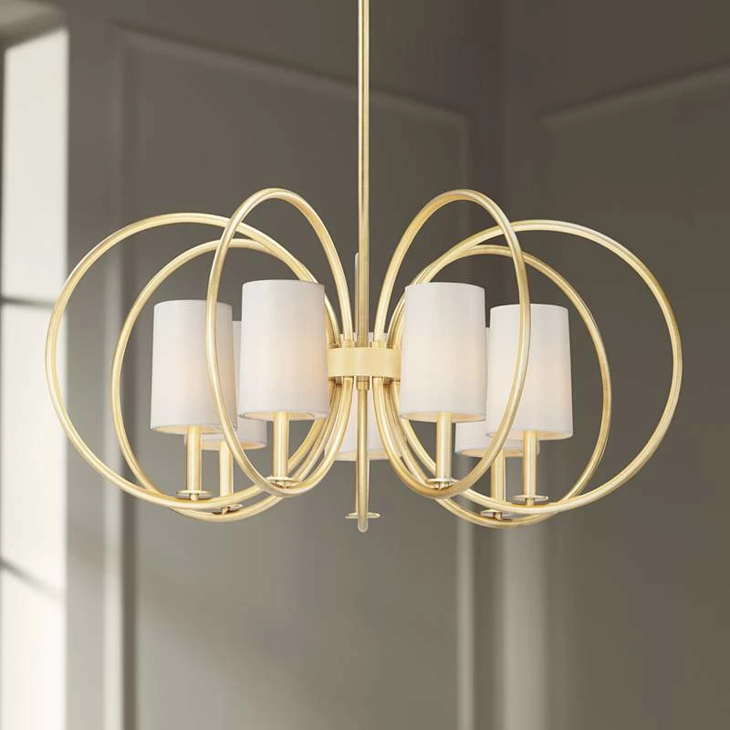 Maxim Meridian 35 1/2" Wide Aged Brass 7-Light Chandelier 3 Maxim Meridian 35 1/2" Wide Aged Brass 7-Light Chandelier