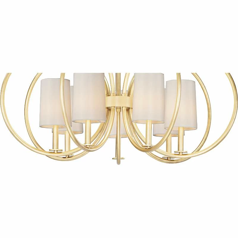 Maxim Meridian 35 1/2" Wide Aged Brass 7-Light Chandelier 6 Maxim Meridian 35 1/2" Wide Aged Brass 7-Light Chandelier - Image 4