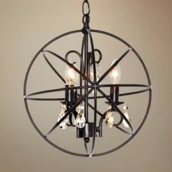 Maxim Orbit 12" Wide 3-Light Oil Rubbed Bronze Mini Pendant
