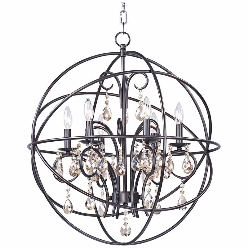 Maxim Orbit 25" Wide Oil-Rubbed Bronze Orb Chandelier 4 Maxim Orbit 25" Wide Oil-Rubbed Bronze Orb Chandelier - Image 2
