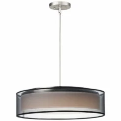 Maxim Prime 20" Wide Black Organza Shade Modern LED Pendant Light 6 Maxim Prime 20" Wide Black Organza Shade Modern LED Pendant Light -Outlet The Radiantix Store maxim prime 20 inch wide black organza shade modern led pendant light 69f68