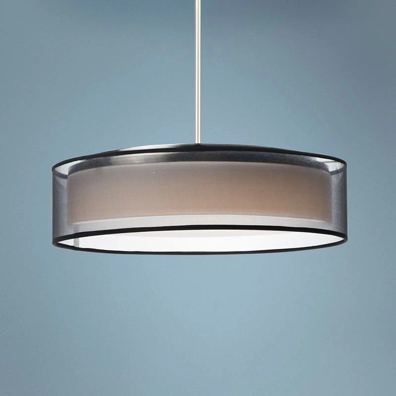Maxim Prime 20" Wide Black Organza Shade Modern LED Pendant Light 3 Maxim Prime 20" Wide Black Organza Shade Modern LED Pendant Light
