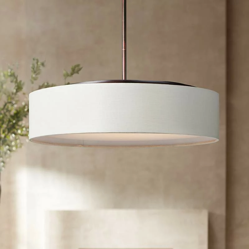 Maxim Prime 20" Wide Oatmeal Linen Shade LED Pendant Light 3 Maxim Prime 20" Wide Oatmeal Linen Shade LED Pendant Light