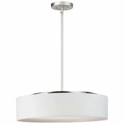 Maxim Prime 20" Wide White Linen Shade LED Pendant Light -Outlet The Radiantix Store maxim prime 20 inch wide white linen shade led pendant light 69f77