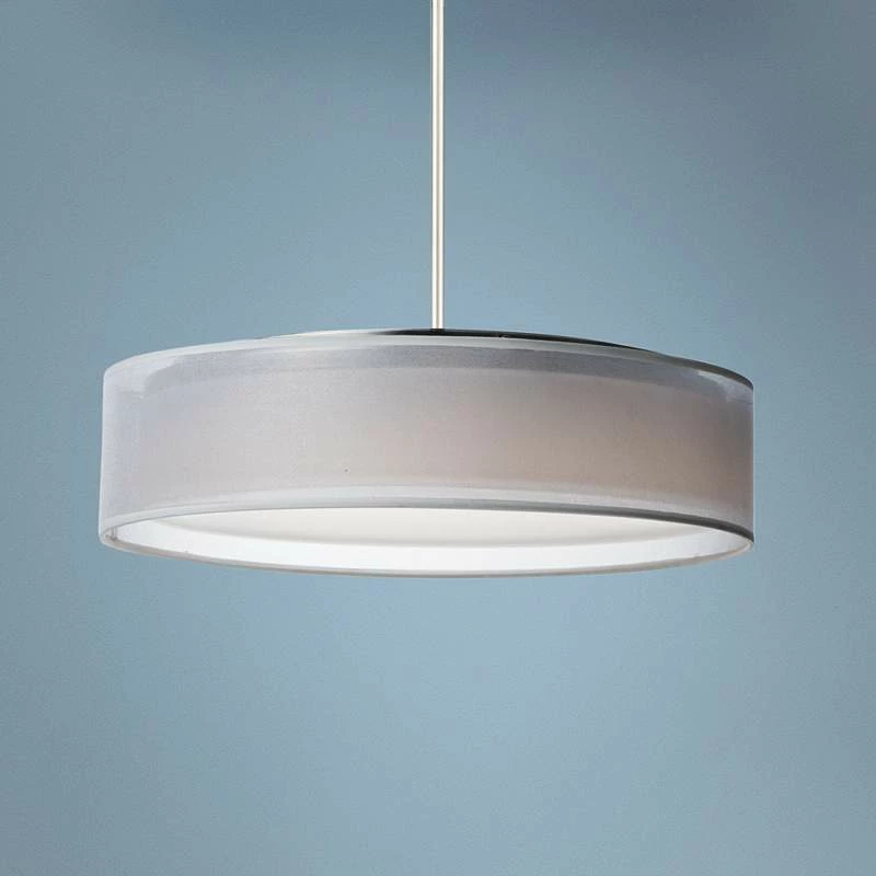 Maxim Prime 20" Wide White Organza Shade LED Pendant Light 3 Maxim Prime 20" Wide White Organza Shade LED Pendant Light