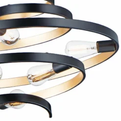 Maxim Twister 25" Wide Black And Gold 5-Light Pendant Light -Outlet The Radiantix Store maxim twister 25 inch wide black and gold 5 light pendant light 82n36views1