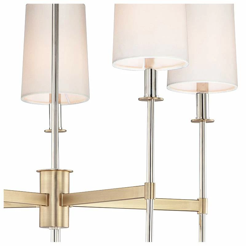 Maxim Uptown 26" Wide Brass And Chrome 5-Light Chandelier 5 Maxim Uptown 26" Wide Brass And Chrome 5-Light Chandelier - Image 3