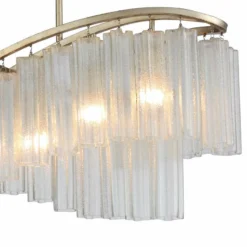 Maxim Victoria 41" Wide Silver And Glass Kitchen Island Light Pendant -Outlet The Radiantix Store maxim victoria 41 inch wide silver and glass kitchen island light pendant 67n85views1
