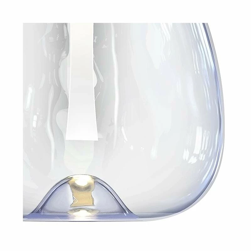 Mela 10 1/4"W Black LED Mini Pendant W/ Dichroic Glass Shade 5 Mela 10 1/4"W Black LED Mini Pendant W/ Dichroic Glass Shade - Image 3