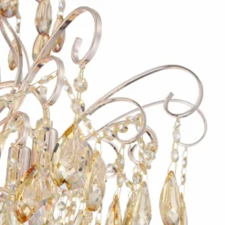 Mellie 24" Wide Champagne Gold And Crystal Chandelier -Outlet The Radiantix Store mellie 24 inch wide champagne gold and crystal chandelier 63c74views1