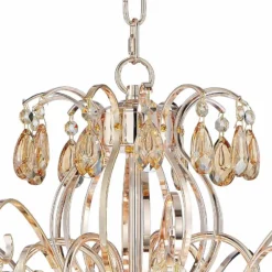 Mellie 24" Wide Champagne Gold And Crystal Chandelier -Outlet The Radiantix Store mellie 24 inch wide champagne gold and crystal chandelier 63c74views2