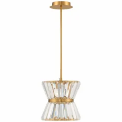 Melwick 10" Wide Soft Gold Crystal Mini Pendant -Outlet The Radiantix Store melwick 10 inch wide soft gold crystal mini pendant 300p1views3