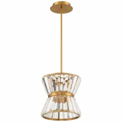 Melwick 10" Wide Soft Gold Crystal Mini Pendant -Outlet The Radiantix Store melwick 10 inch wide soft gold crystal mini pendant 300p1views4