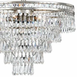 Mercer 20"W Olde Silver And Crystal Convertible Chandelier 7 Mercer 20"W Olde Silver And Crystal Convertible Chandelier -Outlet The Radiantix Store mercer 20 inchw olde silver and crystal convertible chandelier 40k36views1