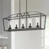 Golden Lighting Mercer 38 1/4"W Matte Black 5-Light Linear Island Pendant -Outlet The Radiantix Store mercer 38 and one quarter inchw matte black 5 light linear island pendant 089f2cropped