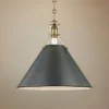 Metal No.2 16" Wide Antique Distressed Bronze Pendant Light