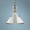 Metal No.2 9 1/2" Wide Polished Nickel Mini Pendant -Outlet The Radiantix Store metal no 2 9 and one half inch wide polished nickel mini pendant 65e57cropped