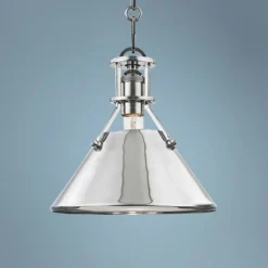 Metal No.2 9 1/2" Wide Polished Nickel Mini Pendant