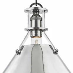 Metal No.2 9 1/2" Wide Polished Nickel Mini Pendant -Outlet The Radiantix Store metal no 2 9 and one half inch wide polished nickel mini pendant 65e57views1